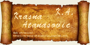 Krasna Atanasović vizit kartica